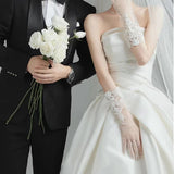 Korean-Style State Light Wedding Dress 2026 New Bridal French Brao Shoot Simple Thin Wedding Dress HZ0517