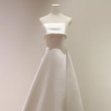 Smear The Breasted And Light Wedding Dress Simple Yarn Wedding Main Yarn Bride Thanking The Banquet To Go Out White Yarn Small Tail Dress HZ0517