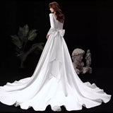 Long-Sleeved Sen Series Main Wedding Dress 2026 New Bridal Simple Style Court Style Simple Korean-Style Vertedding Wedding Dress HZ0517