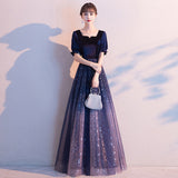 Evening Dress Women 2026 New Starry Temperament Fairy Banquet Dress Grand Choir Host Performance Suit HZ0517