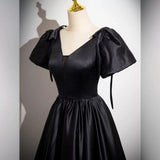 Simple Black Evening Dress 2026 New Student Art College Sound Solo Dress Piano Playing Dress Dress Dress Dress Woman HZ0517