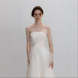 French Light Wedding Dress 2026 New Main Wedding Dress With Thin And Small Simple Linen Go Out Dress HZ0517