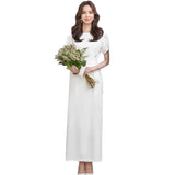 Light Wedding Bridal Korean Version Of The Simple Sen System Super Fairy Registration Certificate Dress Girl White Denstala Go Out Yarn HZ0517