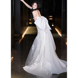 Scenic Light Wedding Dress 2026 New French Brae Fashion Bride Lace Go Out Yarn Tail Welcome Dress HZ0517
