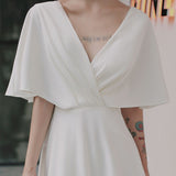 White Simple Evening Dress Dress Women Can Usually Wear A Densified French Light Luxury Niche Certificate Engagement Dress HZ0517