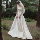 French Bra Light Wedding Dress 2026 New Bridal Temperament Vertiny Hepburn Simple Super Fairy Welcome Door Yarn HZ0517