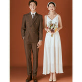 Suspension Light Wedding Dress Photo Shoot Super Fairy Simple White Thin Korean Seaside Photo Card Registration Small Dress Summer HZ0517