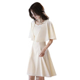Daily Small Dress Girl Summer Banquet Temperament Light Luxury Small French Fasci Ediaverted Champagne Dress HZ0517