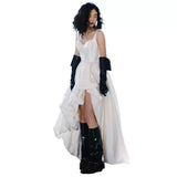Suspension Short Skirt Wedding Dress Simple Sweet Sen Brigade Light Wedding Dress Engagement Photo Card Small White Dress HZ0517