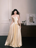Light Luxury Bra-Sined Dress Morning Pat Dress 2026 New Golden New Chinese Bride Wedding Welcome Dress HZ0517