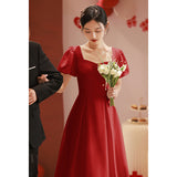 White Evening Dress Can Usually Wear A Summer Certificate Registration Small White Dress Toasting Women's French Engagement Dress HZ0517