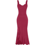 2026 New Lotus Side Party V Collar Long Dress Dress Dress Dress Dress Woman HZ0517