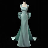 Temperate Evening Dress 2026 New Temperament Famous Fishtail Student Graduation Art Examination Solo Host Performance Dress HZ0517