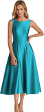 2026 New Solid Evening Dress U-Shaped Collar-Dew-Backed Senscreen Casual Dress HZ0517