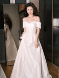 2026 New French Evening Dress Women's Life With A Light Shoulder Wedding Dress Bride Going Out Of The Yarn High-Level White Engagement HZ0517