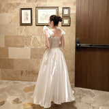 Fairy French Fascery Evening Dress With Dress Female Student Art Show Host Adult Ceremony Sexy Thin HZ0517