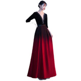 Black And Red Gradient Choir Performance Costume Temperament High Sense Of Senior Sense Of Seniors Presiding Performance Dress 2026 New Evening Dress HZ0517