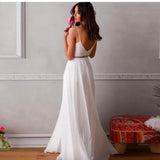 2026 New Women's White Slings Temperament Lace Wedding Dress Dress With Long Sleeveless HZ0517