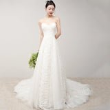 Lace A Swing Wedding Dress 2026 New Bridal Simple Bosom Design Small Tail Light Wedding Dress HZ0517