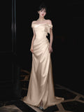 French-Style Linden Face Shoulder Light Wedding Dress High-Grade White Niche Temperament Fishtail Welcome Bride Out Of The Yarn HZ0517