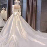 The Main Wedding Dress 2026 New Bridal Long-Sleeved Arm Super Fairy Temperament Hepburn Wind Out Of The Big Yarn Big Tail HZ0517