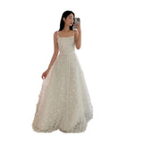 White Sling Fairy Light Wedding Wedding Wedding Dress Wedding Dress Banquet Binsen Ed. Engagement Morning Dress Dress Dress Dress HZ0517