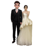 Broom-Smeared Wedding Bride Wedding Simple Light Atmosphere Engagement Banquet Dress Dress Travel Pat Door Yarn Welcome Yarn HZ0517