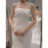 The Sting Brat Light Wedding Dress 2026 New Bride Went Out Of The Yarn Fishtail Studio To Shoot The Annual Dress Of The Thin Art Exam HZ0517