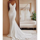 French Light Wedding Dress 2026 New Bridal Temperament Fashion V Tie Sling Fishtail Wedding Dress HZ0517