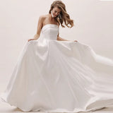 Brassed Denate Light Wedding Dress 2026 New Bridal Main Wedding Dress Hepburn Style Light Luxury Niche High-End Travel Yarn HZ0517