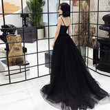 Evening Dress Women 2026 New Banquet Dress Annual Meeting Party Screen Thin Black Sling Host Dress Dress HZ0517