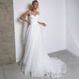 2026 Spring New French Sling Temperament Evening Dress Bridal Travel Photo Lawn Light Wedding Dress HZ0517