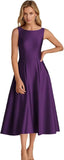 2026 New Solid Evening Dress U-Shaped Collar-Dew-Backed Senscreen Casual Dress HZ0517