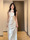Morning Robe Female Bride High-End Light Luxury Niche High-End High-End Engagement Dress Temperament Lingo Dress Dress Everyday HZ0517