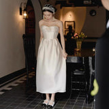 Bride Light Wedding Dress Female French Go Out To Syarsen Marriage Engagement Toasting Small Corset Dress HZ0517