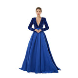 2026 New Evening Dress Deep V Banquet Sexy Dress Host Long White And Thin HZ0517