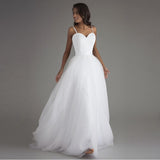 Light Wedding Dress Woman 2026 New Bride Wedding Long Tail Sen With Dream Simple Slings Bra Light Wedding Dress HZ0517