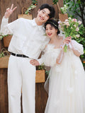 Light Wedding Dress Super Xiansen Is A Simple Sense Of The Little Bride's Morning Robe Small Tail To Go Out On The Outside To Greet The Light Yarn Dress HZ0517