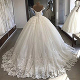 2026 New Mid-Rise Fishtail White Long Cotton V-Neck French Thin Retro Lace Wedding Dress Supply HZ0517