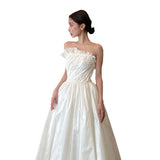 Simple Design Feel Chest-Spewn-Singed Denstalt Wedding Dress 2026 Spring New Small Bridal Super Fairy Travel Shoots Out Of The Yarn HZ0517