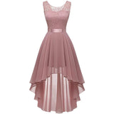2026 Prom Dress Wedding Formal Sleeveless Lace Cocktail Party Flowing Long Money Back To School Festival Girl Dress HZ0517