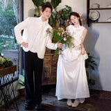 Sen's Sweet French Light Wedding Dress Bridal Flower Engagement Temperament Super Fairy Dream Certificate Small Man Dress Dress HZ0517