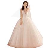Korean-Style Densate Main Wedding Dress Small Bride Retro Go Out Yarn Studio Photo Light Yarn Bra Welcome Dress HZ0517