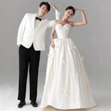 French Light Wedding Dress Bride Light Luxury Lily Wedding Welcome Yarn High-End Heavy Industry Temperament Banquet Evening Dress HZ0517