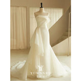 Light Wedding Dress Bride 2026 New Summer Tug Small Tail White Texture Of The Wedding Main Yarn Go Out Light Wedding Dress HZ0517