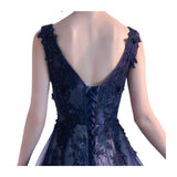 Tibetan Blue Evening Dress Women 2026 New Usually Can Wear Temperament Banquet Simple Generous Lace Dress Long HZ0517