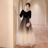 Banquet Evening Dress 2026 New Choir Conducting Evening Dress Host Banquet Piano Performance Dress HZ0517