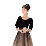 Banquet Evening Dress 2026 New Choir Conducting Evening Dress Host Banquet Piano Performance Dress HZ0517