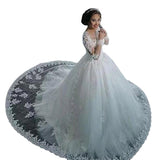 2026 New Shoulder Lace Mid-Rise Long Collared White Adult Wedding Jersey HZ0517