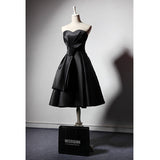 Evening Dress Female Banquet Breasts Host Performance Temperament Vertiny Retro Black Dress Birthday Wedding Dress HZ0517